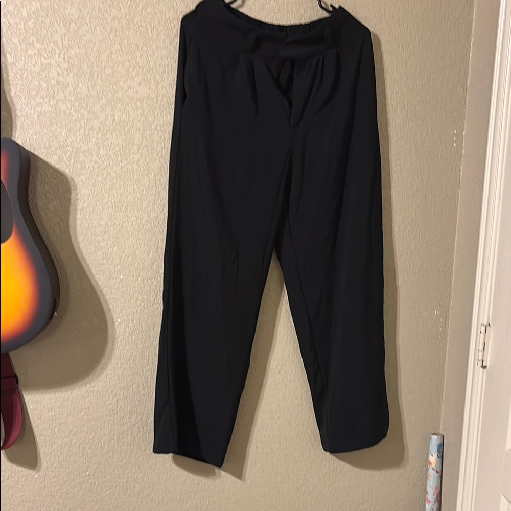 Black Wide-Leg Pants